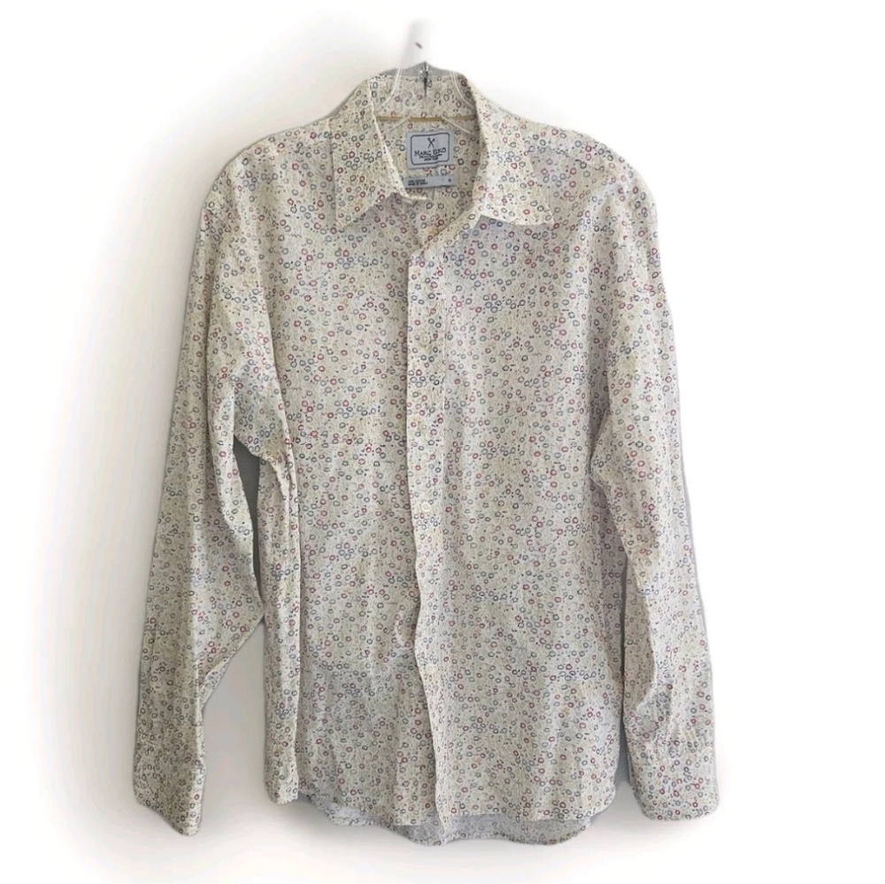 Marc Ecko Mens Floral Button-Up Shirt Size M